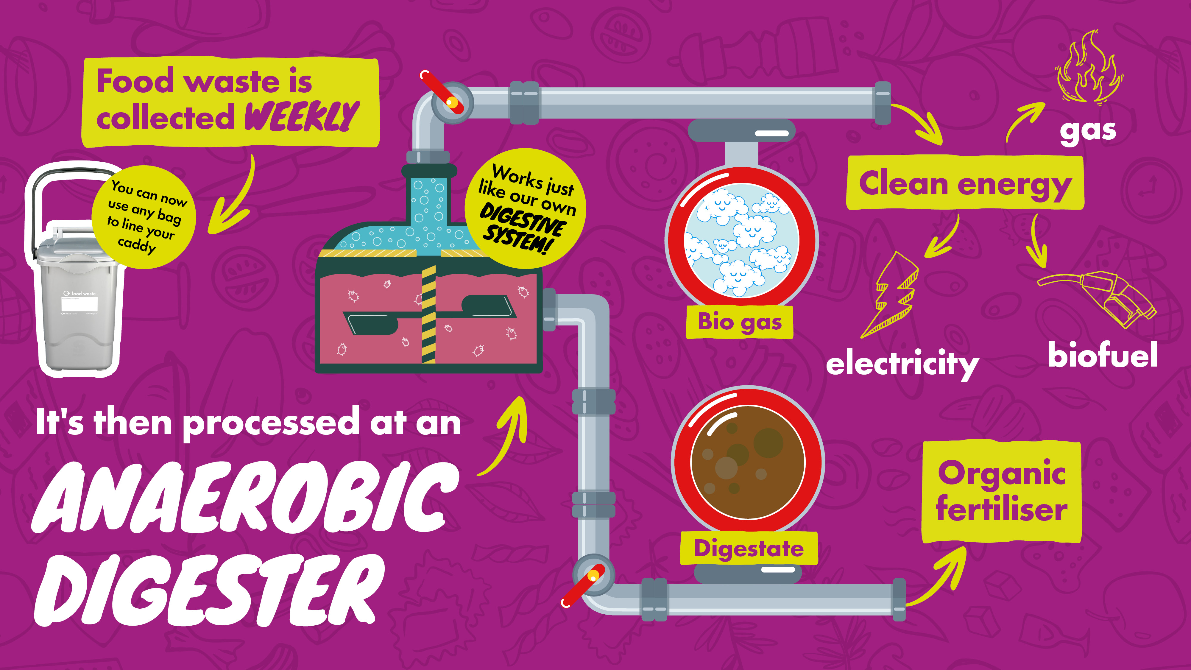 Anareobic digestion diagram 