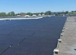 Decorative image, solar panels on top of The Hive