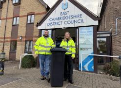 waste team with the new black bin 
