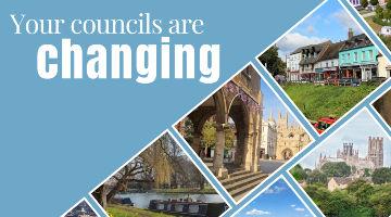Your councils are changing, images of local district council areas