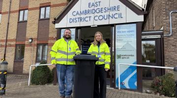 waste team with the new black bin 